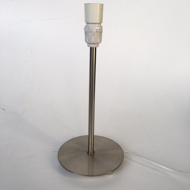 LAMP, Base (Table) - Contemp Silver Matte w Round Base, 30cmH